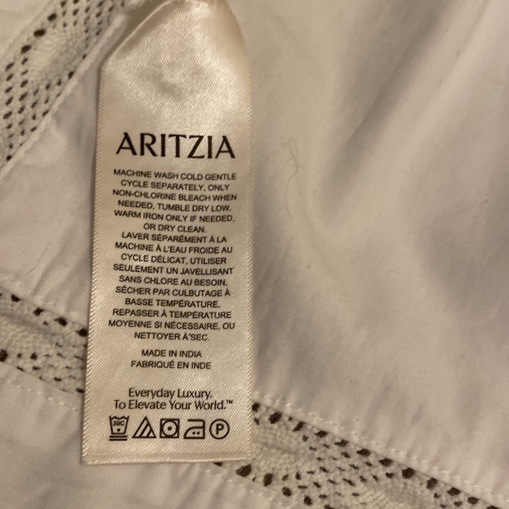 Wilfred Aritzia Winslow Poplin Halter Top White Halter Crop Top. Size S - Picture 11 of 13